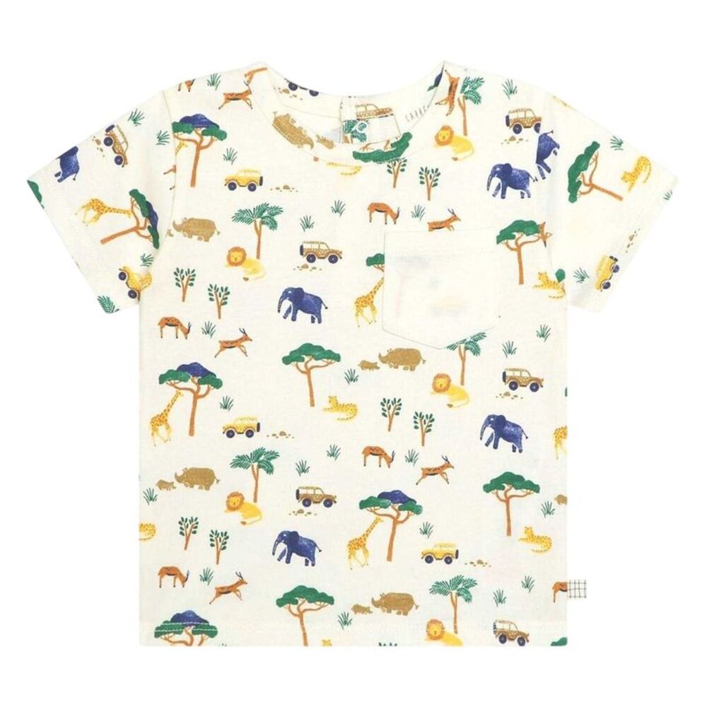 Carrement Beau Childrens/Kids Safari Animals Short-Sleeved T-Shirt / Yellow
